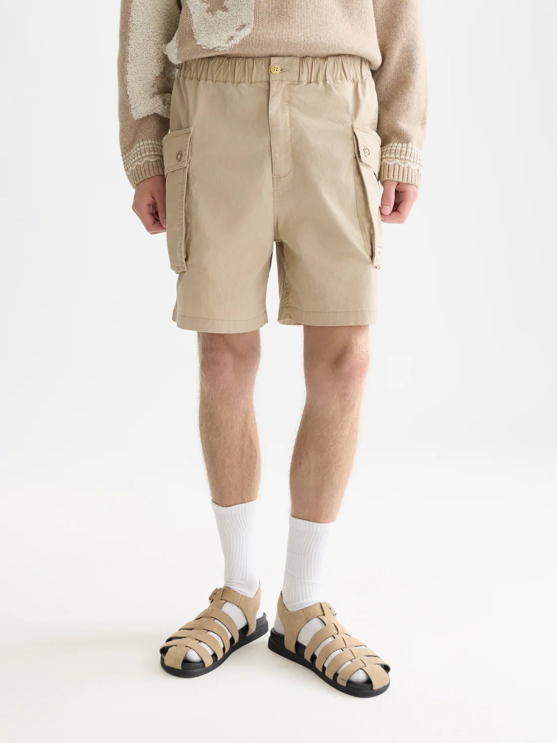 Washed Cotton-Blend Cargo Loose-Fit Bermuda Shorts Men Shorts Scotch Soda Homme
