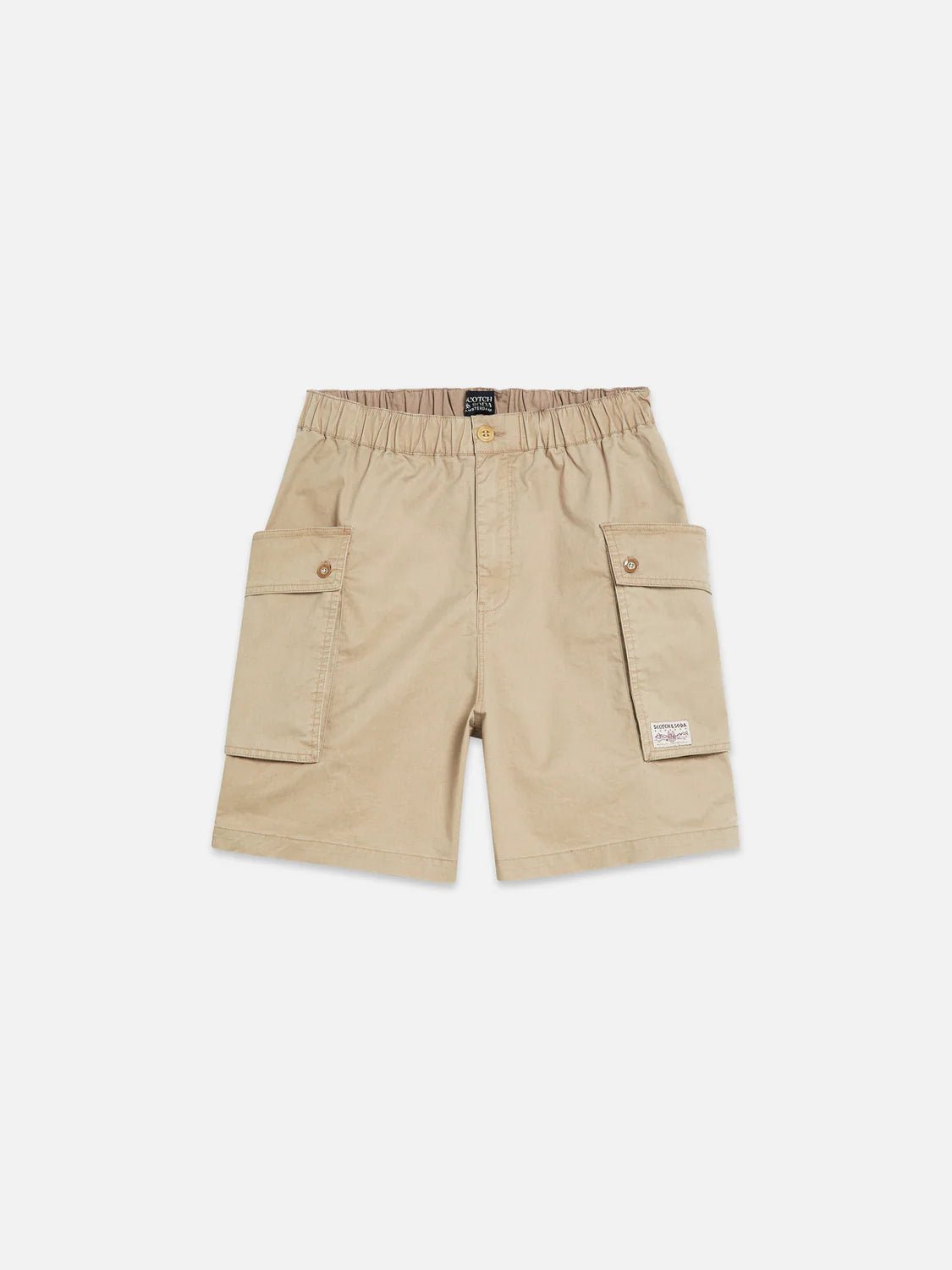 Washed Cotton-Blend Cargo Loose-Fit Bermuda Shorts Men Shorts Scotch Soda Homme