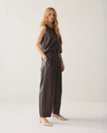 Wide-leg faux leather trousers Woman SUMMUM 34 DARK-CHOCOLATE