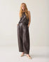 Wide-leg faux leather trousers Woman SUMMUM 38 DARK-CHOCOLATE