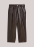 Wide-leg faux leather trousers Woman SUMMUM