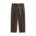 Wide-leg faux leather trousers Woman SUMMUM 40 DARK-CHOCOLATE