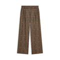Wide-leg trousers in plaid jacquard Woman SUMMUM