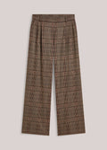 Wide-leg trousers in plaid jacquard Woman SUMMUM