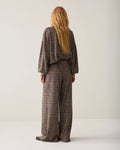 Wide-leg trousers in plaid jacquard Woman SUMMUM M/M MULTICOLOUR
