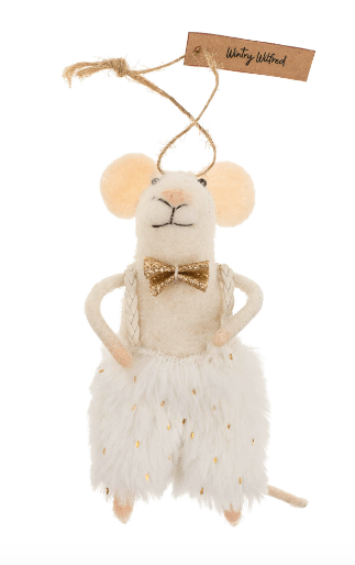 WINTRY WILFRED MOUSE ORNAMENT Indaba trading co