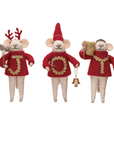 WOOL FELT ORNAMENT MOUSE WITH SWEATER JOY Gift Ideas Creative Coop