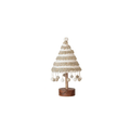WOOL FELT TREE WITH EMBROIDERY AND WOOD BASE IN GREY & CREAM Gift Ideas Creative Coop PENDANT  