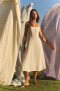 WOVEN LINEN DRESS 1 Dresses VELVET CHALK XL
