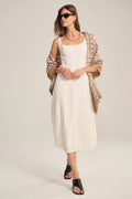 WOVEN LINEN DRESS 1 Dresses VELVET CHALK XS