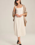 WOVEN LINEN DRESS 1 Woman VELVET CHALK XS