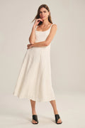 WOVEN LINEN DRESS 1 Dresses VELVET CHALK S