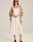 WOVEN LINEN DRESS 1 Woman VELVET CHALK XXL