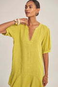 WOVEN LINEN DRESS 2 Dresses VELVET CHALK 3XL