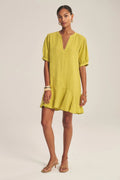 WOVEN LINEN DRESS 2 Dresses VELVET CITRON L
