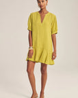 WOVEN LINEN DRESS 2 Dresses VELVET CITRON L