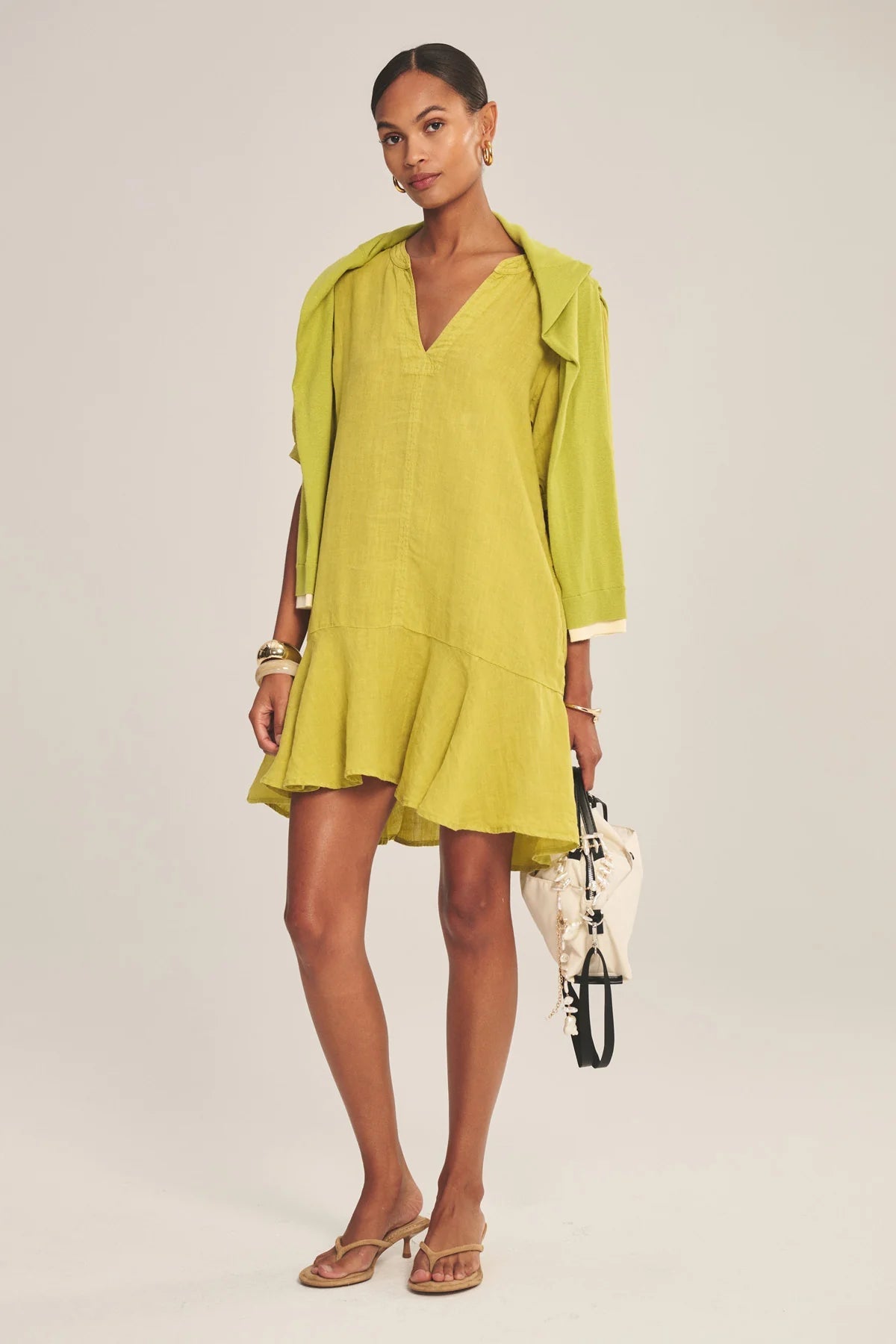 WOVEN LINEN DRESS 2 Dresses VELVET CITRON XXL