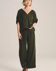 WOVEN LINEN PANT Trousers VELVET MUDSLIDE XS