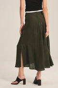 WOVEN LINEN SKIRT VELVET CHALK XL