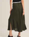 WOVEN LINEN SKIRT Woman VELVET CHALK XL