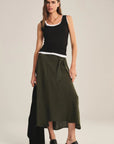 WOVEN LINEN SKIRT Woman VELVET CHALK XXL
