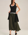 WOVEN LINEN SKIRT Woman VELVET CHALK XS