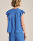 WOVEN LINEN TOP 2 Blouses VELVET CHALK M