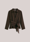 Wrap Top in Lyocell Blend Woman SUMMUM