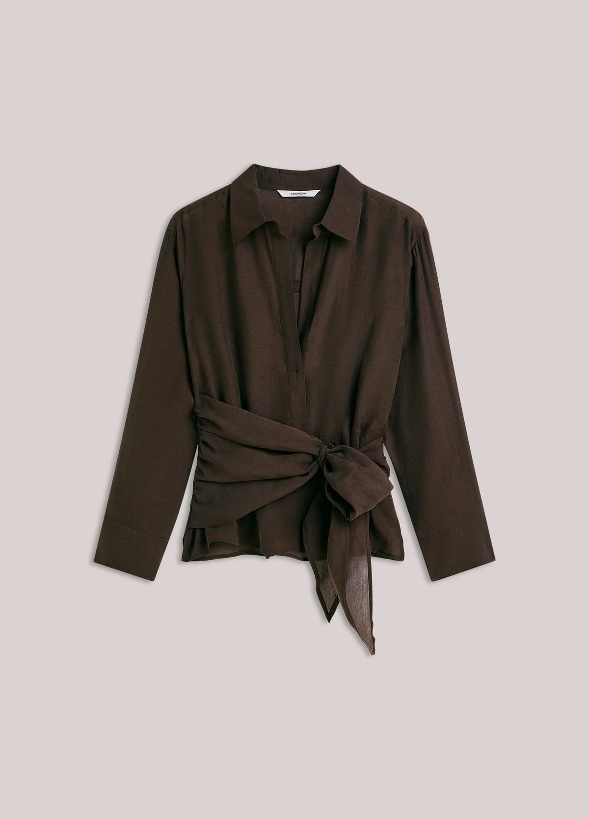 Wrap Top in Lyocell Blend Woman SUMMUM