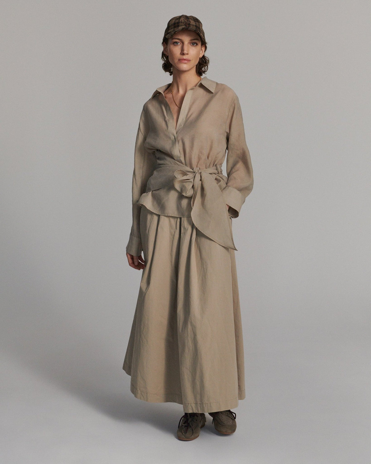 Wrap Top in Lyocell Blend Woman SUMMUM