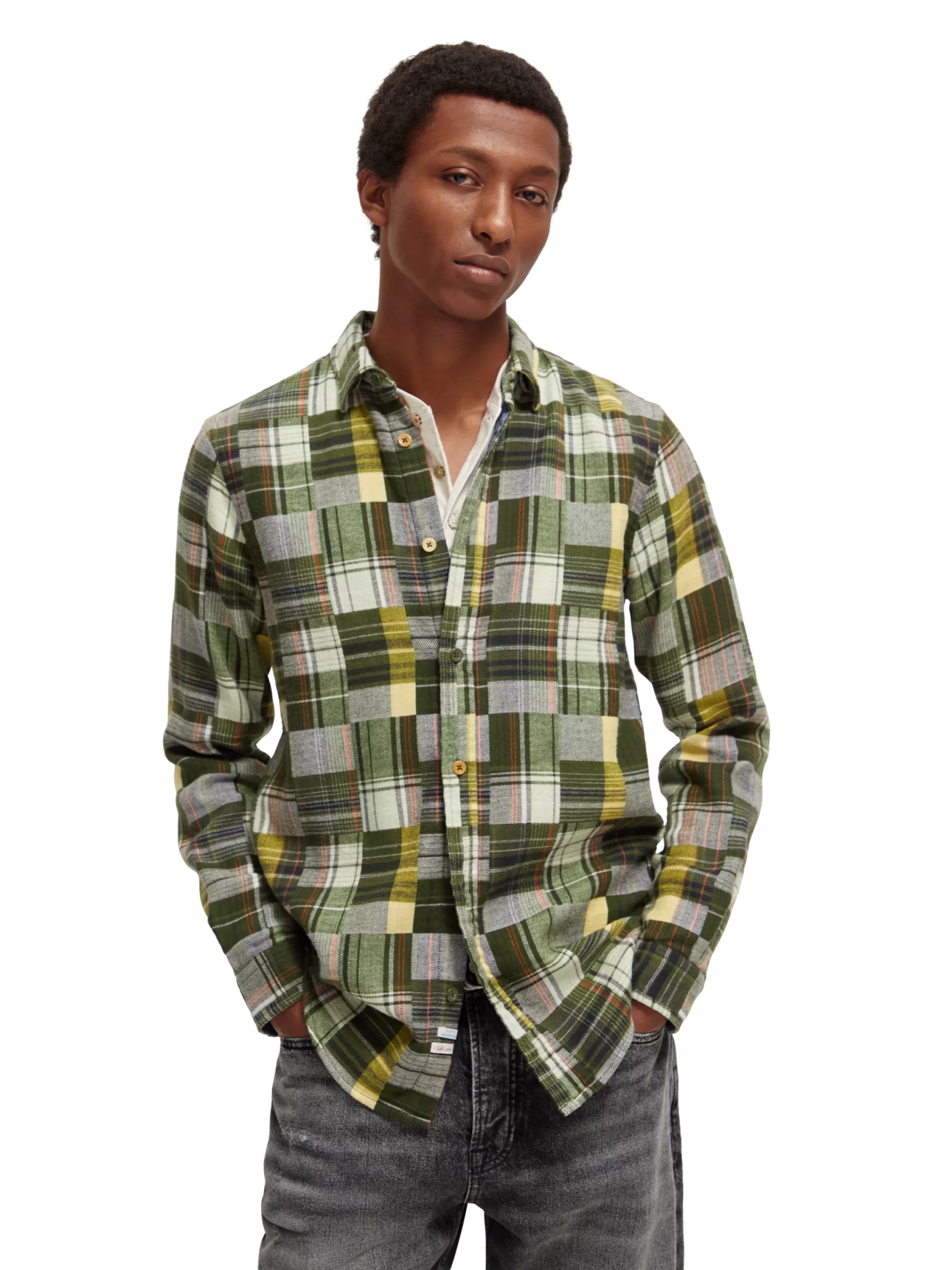 172940-Checked flannel shirt men Scotch & Soda   