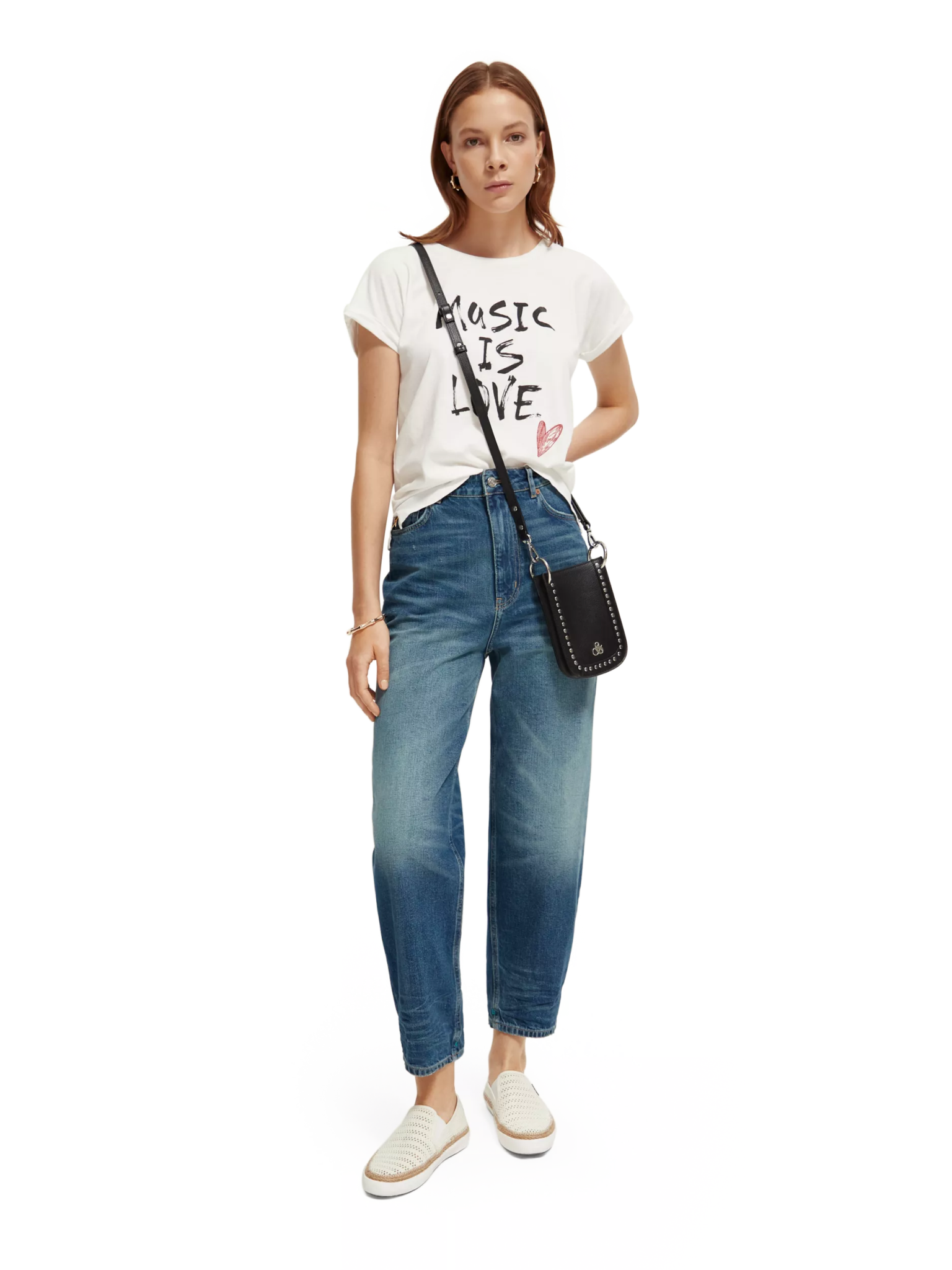 173279-Relaxed fit organic cotton graphic T-shirt Woman Scotch & Soda   