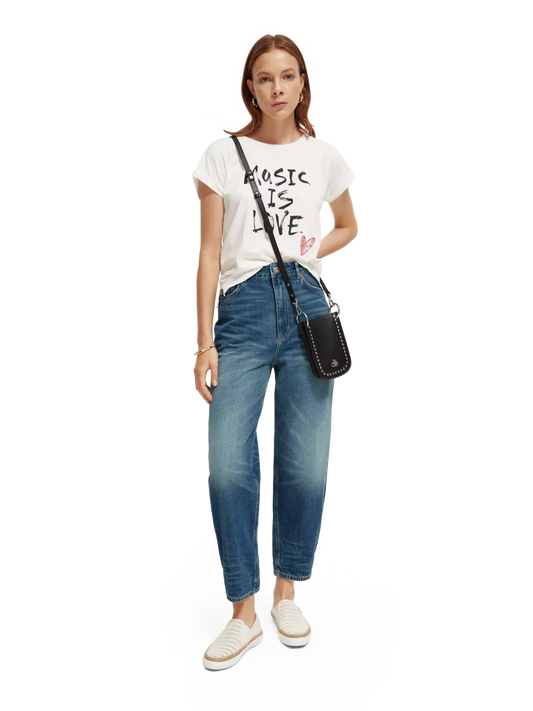 173279-Relaxed fit organic cotton graphic T-shirt Woman Scotch & Soda   