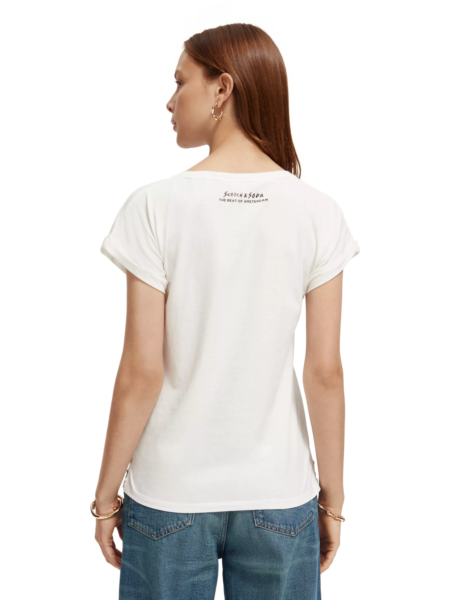 173279-Relaxed fit organic cotton graphic T-shirt Woman Scotch & Soda   