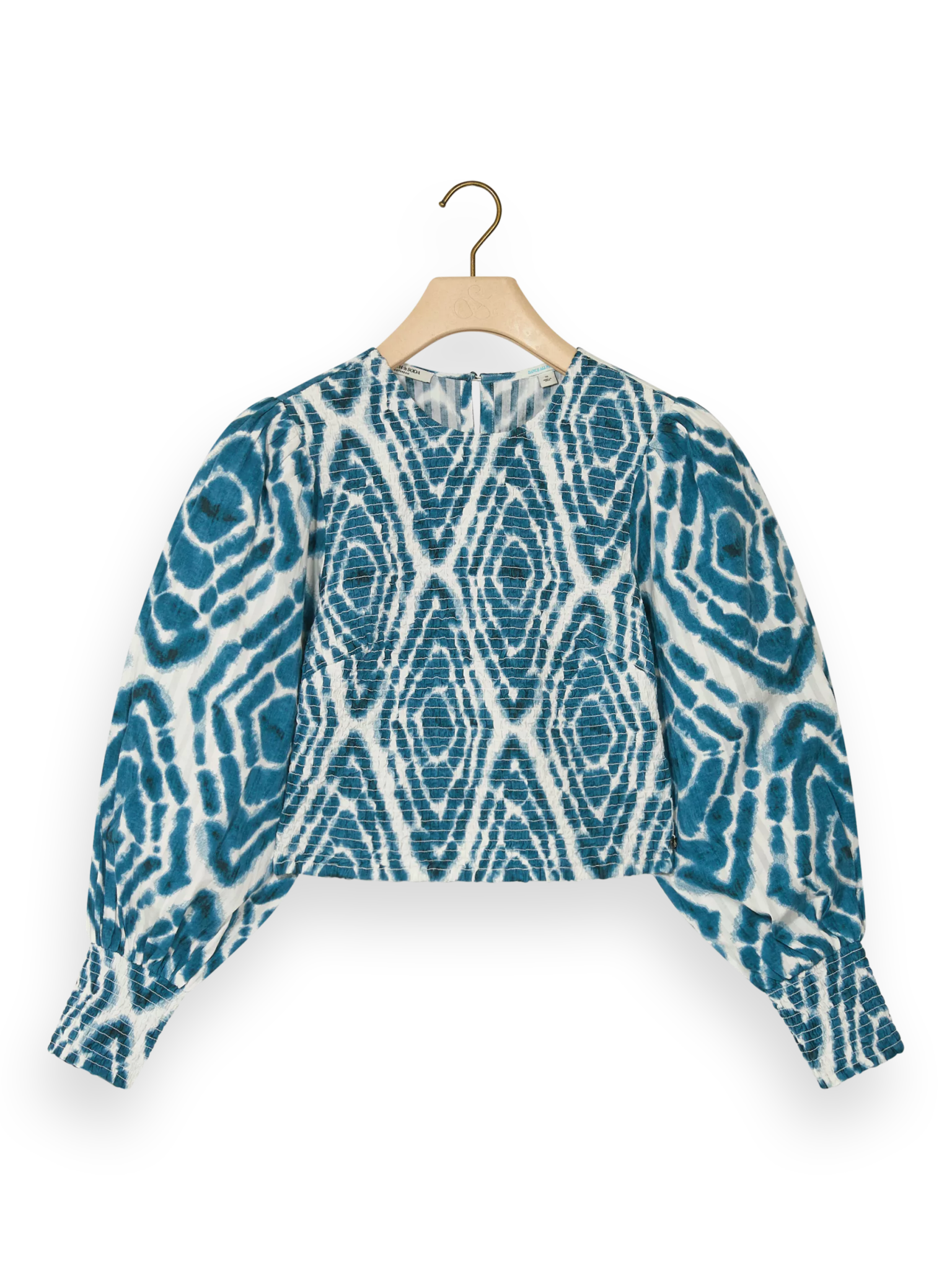 173309-Long-sleeved tie-dye smocked blouse Woman Scotch & Soda   