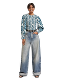 173309-Long-sleeved tie-dye smocked blouse Woman Scotch & Soda   