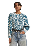 173309-Long-sleeved tie-dye smocked blouse Woman Scotch & Soda   