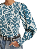 173309-Long-sleeved tie-dye smocked blouse Woman Scotch & Soda   