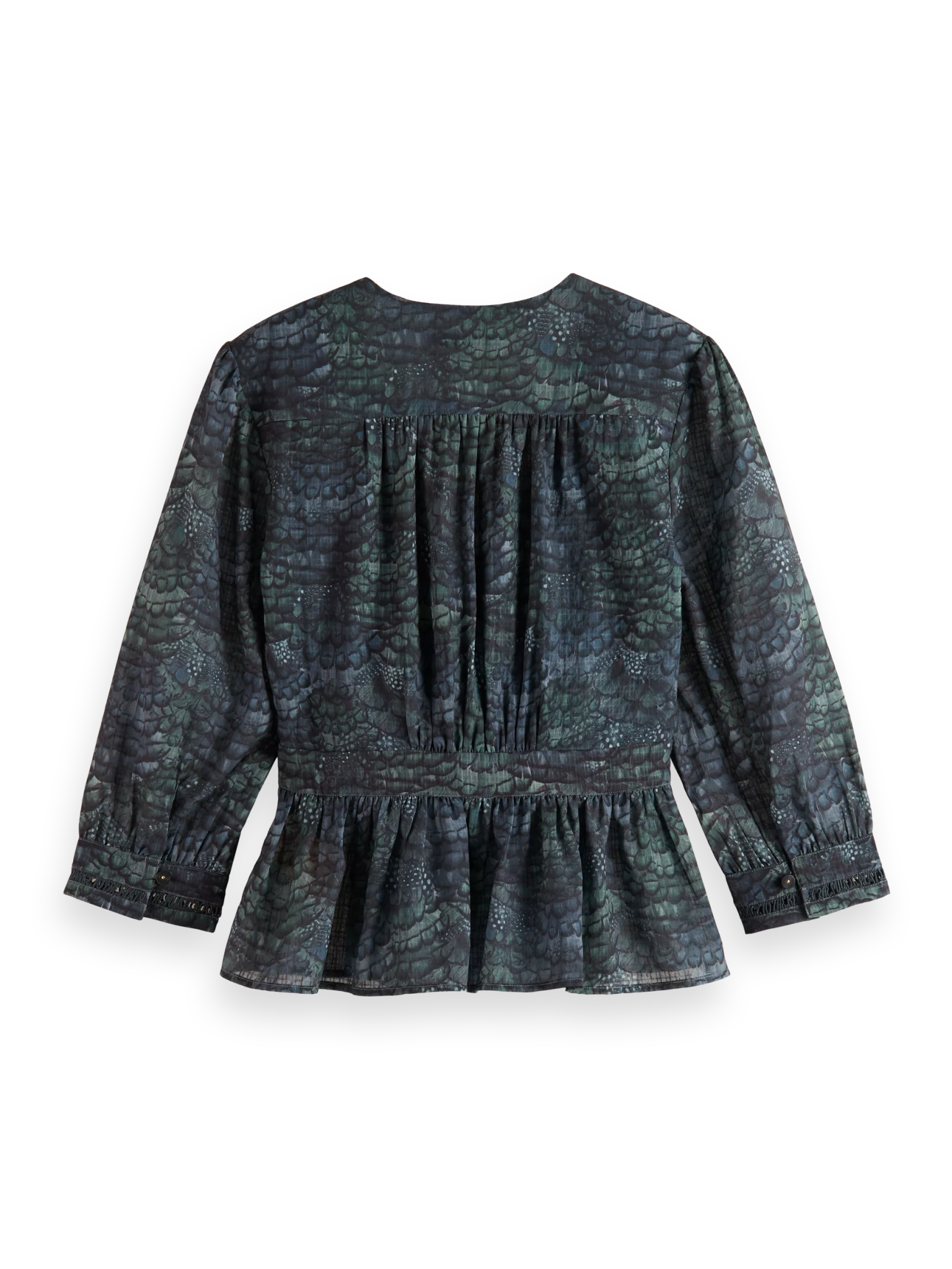 173314-V-neck buttoned wrap blouse clothing Scotch & Soda   