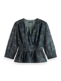 173314-V-neck buttoned wrap blouse clothing Scotch & Soda   