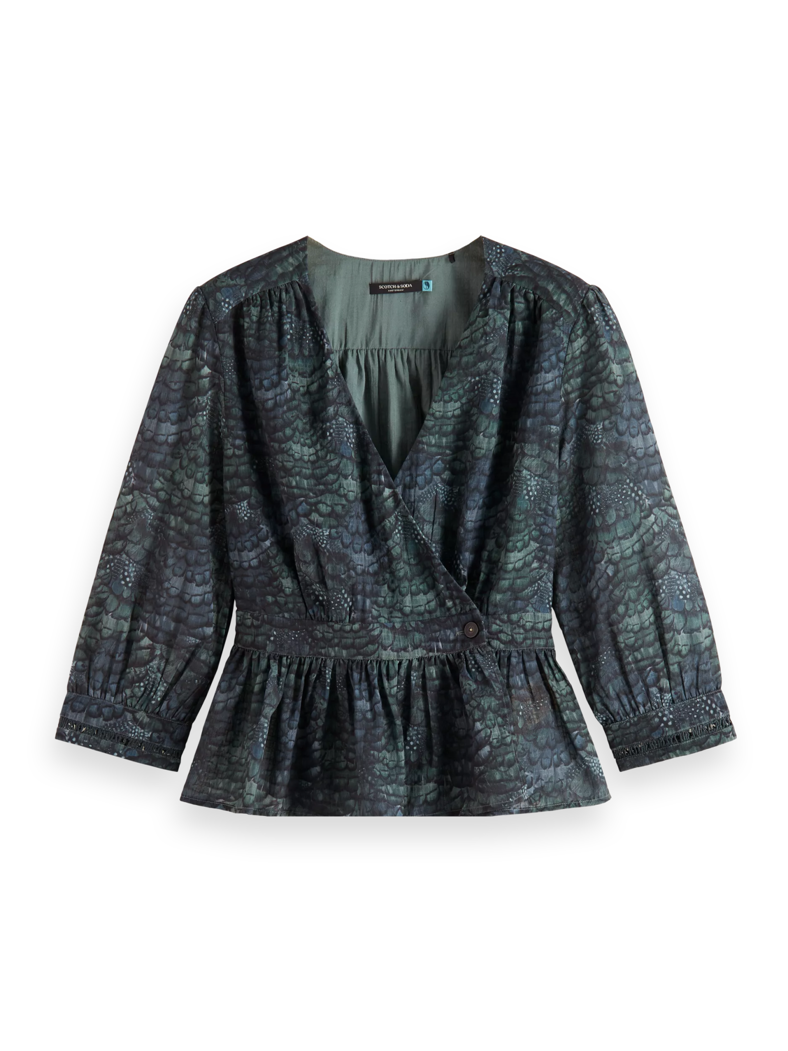 173314-V-neck buttoned wrap blouse clothing Scotch & Soda   