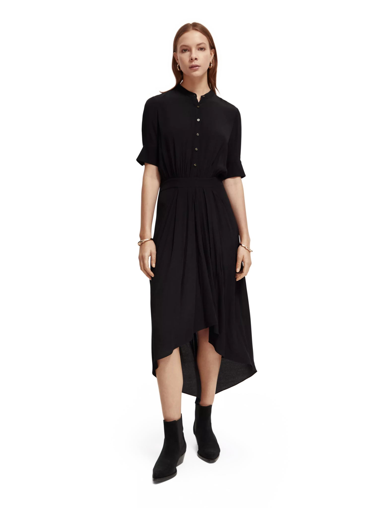 173365-Short-sleeved midi dress Woman Scotch & Soda   