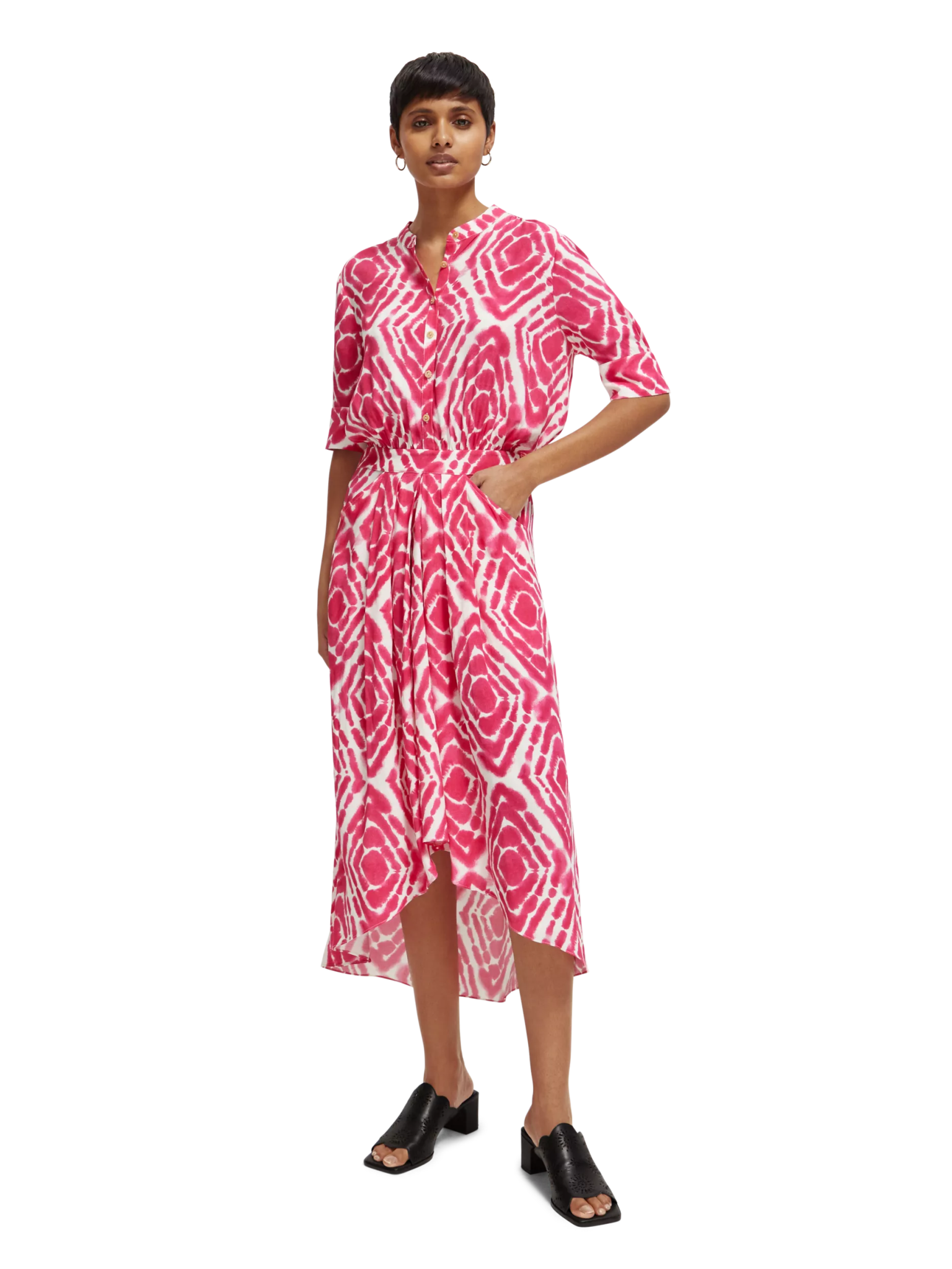 173365-Short-sleeved midi dress Woman Scotch & Soda   
