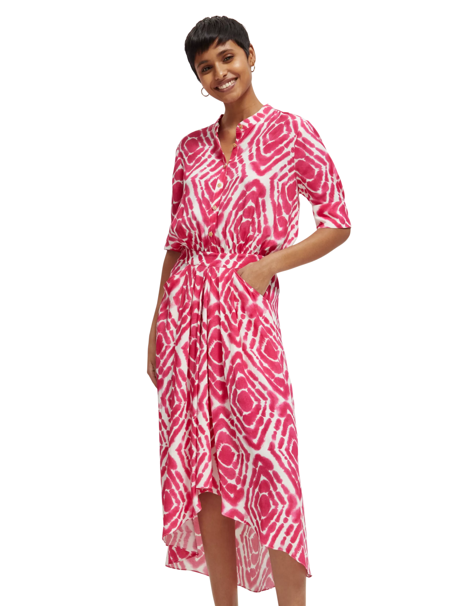 173365-Short-sleeved midi dress Woman Scotch & Soda   