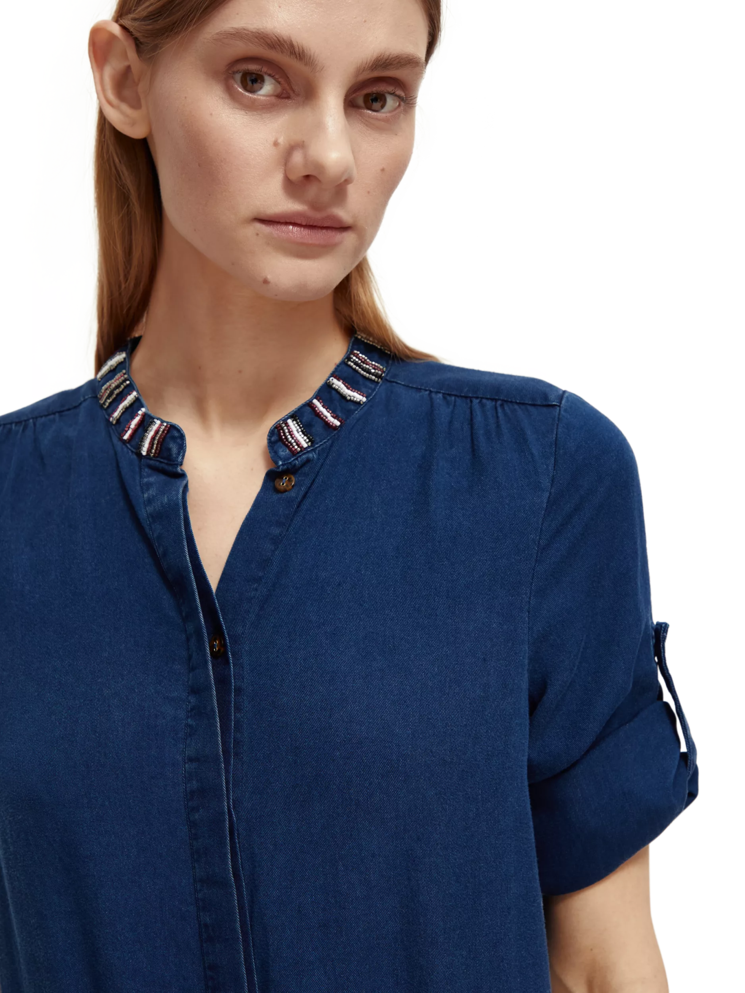 173452-Beaded indigo jumpsuit Woman Scotch & Soda   
