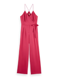 174112-Lightweight V-neck racer back jumpsuit Woman Scotch & Soda   
