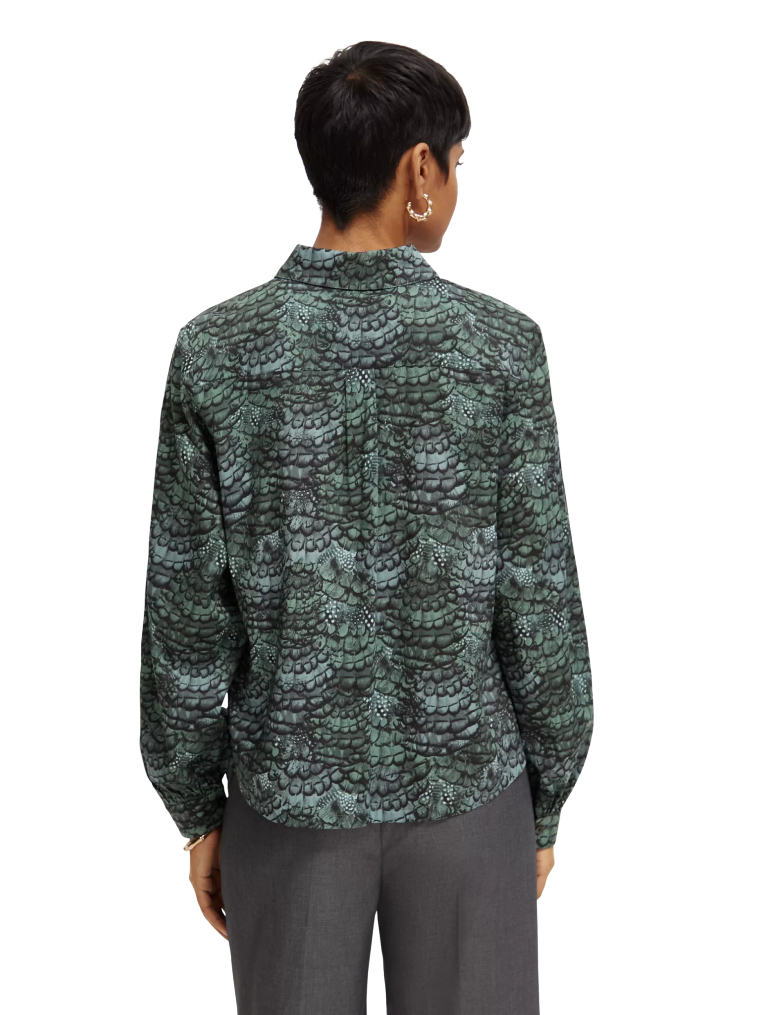 175234-Printed balloon sleeve shirt Woman Scotch & Soda   