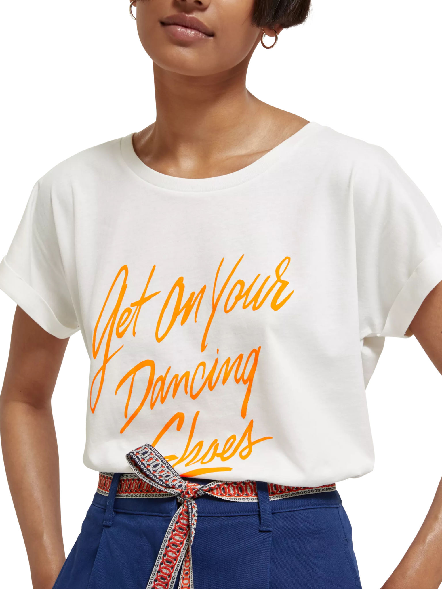 175235-Short-sleeved graphic T-shirt Woman Scotch & Soda   