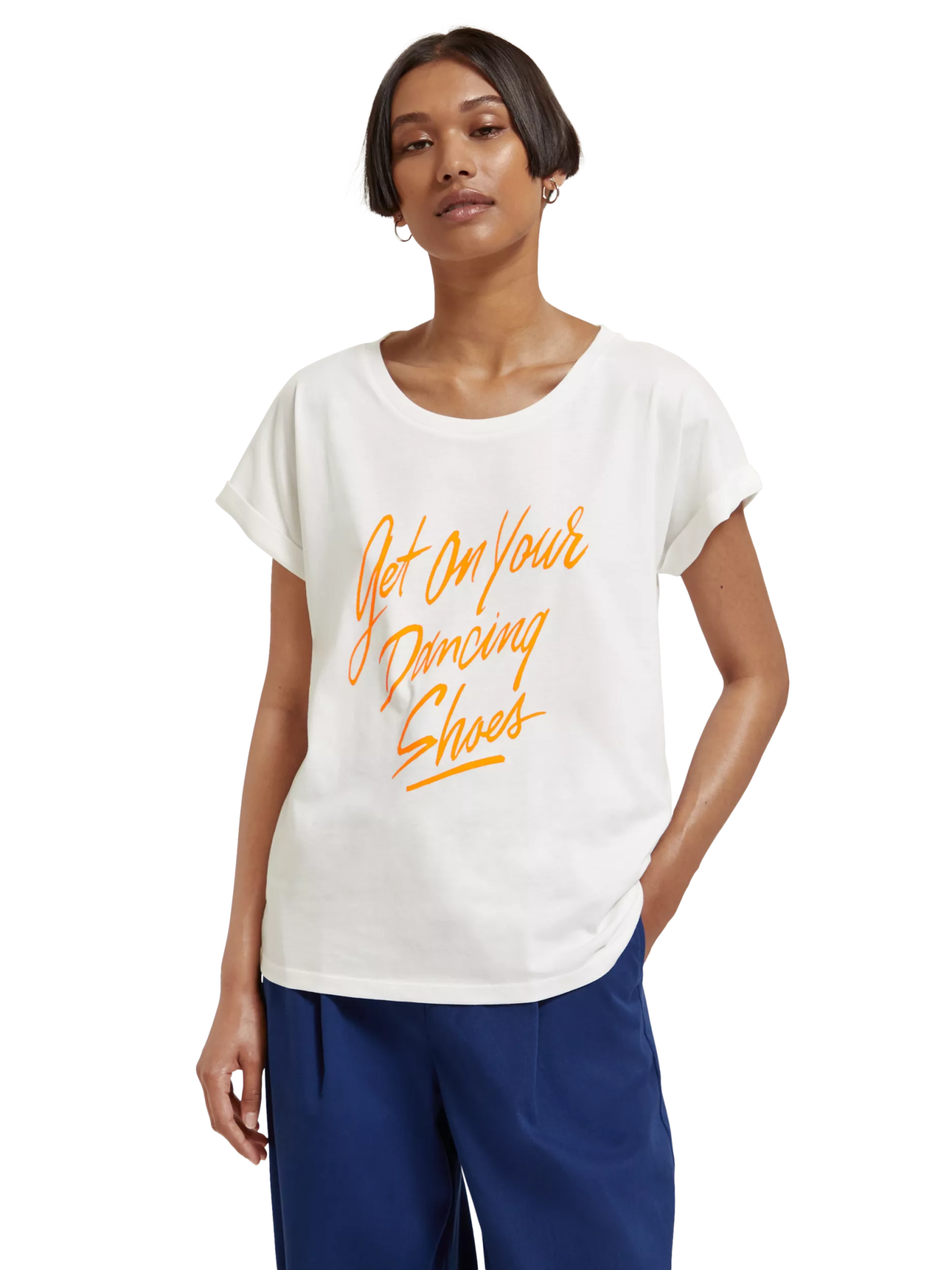 175235-Short-sleeved graphic T-shirt Woman Scotch & Soda   