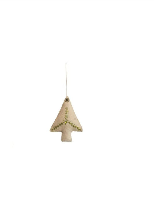 6"H HANDMADE ACRYLIC & WOOL FELT TREE ORNEMENT Gift Ideas Creative Coop   